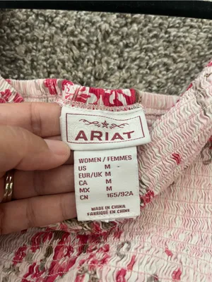 Women’s Ariat Sweetie Wild Flower Floral Smocked Dress Pink Size M thumbnail 7
