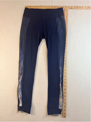 CALIA by Carrie Underwood Women’s Printed Side Stripe Ankle Zip Leggings Navy Me thumbnail 4