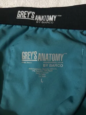 Greys Anatomy by Barco Womens Scrub Pants Blue L Solid Woven Poly/Rayon thumbnail 9