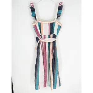 J.Crew Linen Striped Button Front Midi Dress‎ Women's 10 Coastal Chic thumbnail 3
