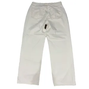 Abercrombie & Fitch Curve Love The 90’s Straight Ultra High Rise White Jeans thumbnail 9