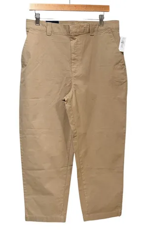 Gap Everyday Straight Khaki Pants Tan Beige Mid Rise Stretch Size 12 815869-05 thumbnail 1
