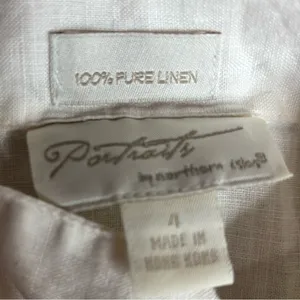 100% pure Linen Boho embroidered tropical white top 4 By Northern Isles thumbnail 5