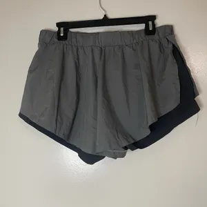 Free People FP Movement Lined Run For It Running gray black shorts size large thumbnail 6