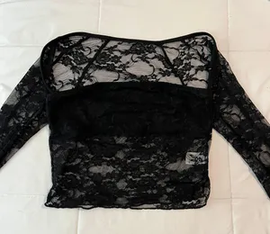 Amazon Black Lace Long Sleeve Top thumbnail 1