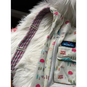 KAVU Sling Bag Cream with Pink Campers thumbnail 2