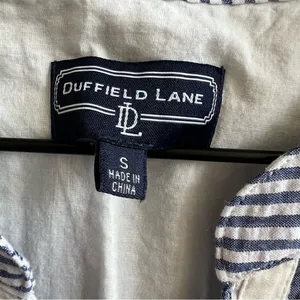 DUFFIELD LANE Grand Dress in Blue Seersucker Size Small thumbnail 5