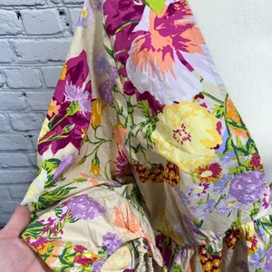 H&M puff sleeve empire waist dress size large thumbnail 10