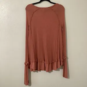 We the Free Laguna Thermal Tunic Top‎ Small Oversized Autumn Fall Pumpkin Orange thumbnail 2