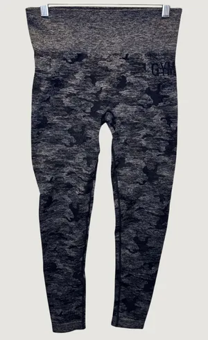 2248 | Gymshark Adapt Camo Seamless High Waisted Leggings Gray Women Small thumbnail 1