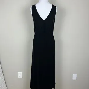 World‎ Market Dress Womens Small Medium Black Embroidered Floral Maxi Boho India thumbnail 9