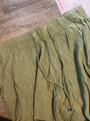 Abercrombie large green wide leg pants thumbnail 10
