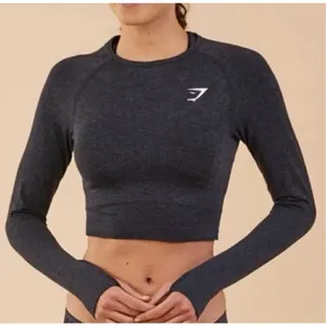 Gymshark vital seamless 2.0 long sleeve crop top gray medium thumbnail 5