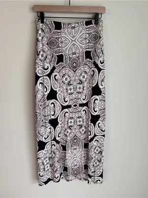 Anthropologie Maeve Corvo Wrap Skirt Paisley Pull‎ On Stretch Size XS thumbnail 7