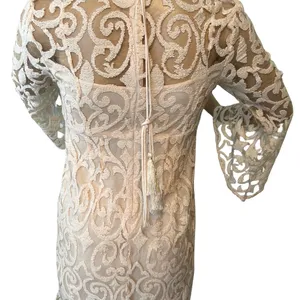 Free People Ivory Mini Lace North Star Sparkly Sequin Dress.Size M thumbnail 10