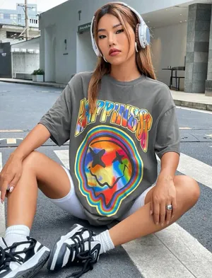 Oversized Gym Tee Gray Size XS thumbnail 1