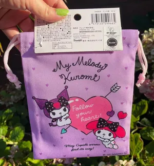 Sanrio Pink Purple Drawstring Bag thumbnail 2
