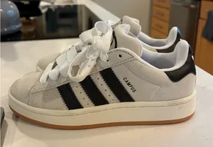 Adidas Campus 00s Shoes White with Black Stripes thumbnail 1