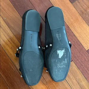 Gianni Bini NEW Rayna Mesh Rhinestone Black Mary Jane Ballet Flats Bow Girly Princess 5.5M thumbnail 6