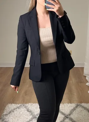 Theory Black Wool Tailored Blazer 6 Classic Career Jacket thumbnail 1