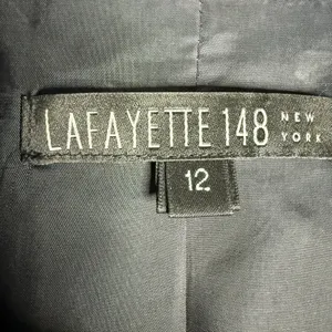 Lafayette 148 Size 12 Classic Navy Blue Wool Blazer Jacket 2 Button $1,298 thumbnail 7