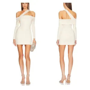 Michael Costello X Revolve Lydia Mini Dress in Beige thumbnail 11