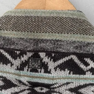 Billabong Drape Cardigan Size Large Aztec Boho Western Waterfall Coastal Cowgirl thumbnail 6
