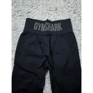 Gymshark Flex High Waisted Leggings Women's Size Medium Black Logo thumbnail 3