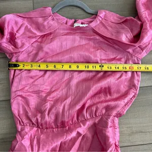 Veronica Beard Gracelynn Long Sleeve Cotton Silk Mini Dress Pink Sherbet 2 thumbnail 9