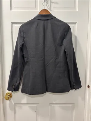J.CREW 365 Parke Blazer Italian Stretch Wool J5383 One Button Jacket Gray Size 0 thumbnail 6