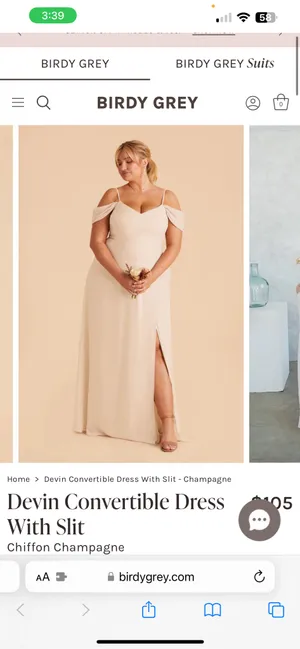 Birdy Grey Bridesmaid Dress Champagne thumbnail 3