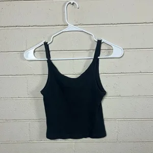 Brandy Melville Black Ribbed Tank one size thumbnail 5