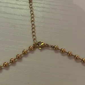 Gold Heart Multi Charm Pendant Beaded Necklace thumbnail 6