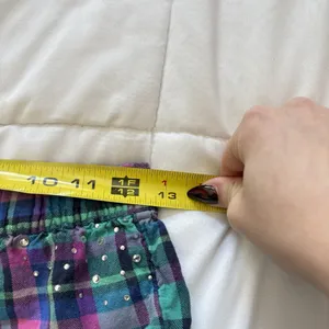 Aerie Shorts Retro Y2K Womens XS Micro Mini Pink Green Plaid 100% Cotton Dainty‎ thumbnail 6