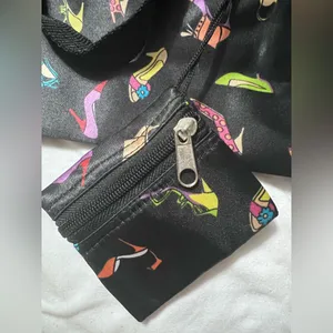 🔵Tote Bag with High Heel Shoes Black thumbnail 3