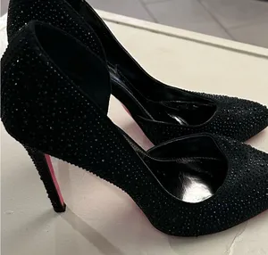 Heels Chic Black and Pink Embellished Heels-charlotte russe/no flaws-clean! 9 thumbnail 1