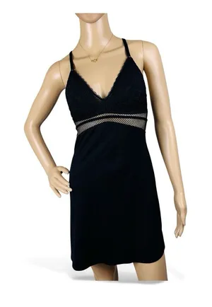 Gilligan & O'Malley Large‎ Small Lace Chemise Lingerie Nightie Mesh Accent Sexy thumbnail 1