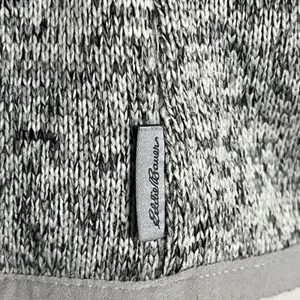 Eddie‎ Bauer Womens Gray Marl Sweater Fleece Snap Mock Neck Pullover Small thumbnail 4