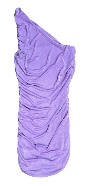 Asymmetrical Lavender One Shoulder Cocktail Mini Dress Size XL thumbnail 1