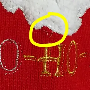 Santa Claus Ho Ho Ho Sweater - Size L - GUC thumbnail 8