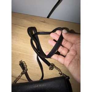 Kate Spade Black Saffiano Leather Chain Crossbody Wallet Bag Gold Hardware P thumbnail 9