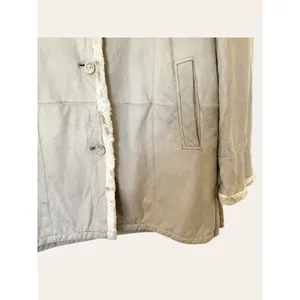 Vintage Beige Faux Suede Coat Size L thumbnail 4