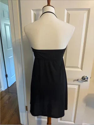 La Blanca Island Goddess Black Sweetheart Swim Dress One Piece Size Medium thumbnail 2