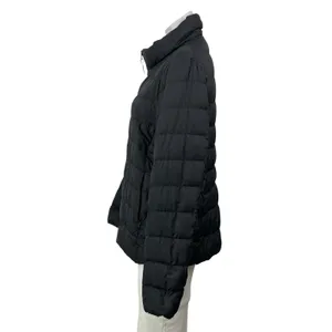 Uniqlo Black Long Sleeves Quilted Ultra Light Down Puffer Coat Jacket Size M thumbnail 2