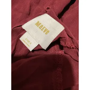 Anthropologie Maeve Francoise Red Floral Embroidered Midi Dress V-Neck 2 thumbnail 10