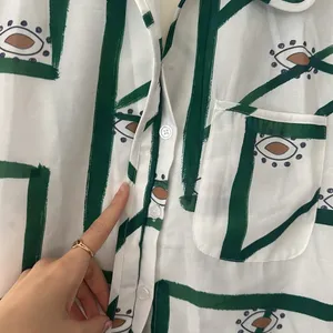 Commense Print Drawstring Shorts Set size M Green Size M thumbnail 7