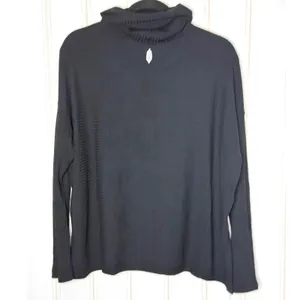 Free People Movement Black Ribbed Turtleneck Boxy Top Womens Small thumbnail 11
