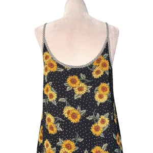 Vintage‎ Sunflower Polka Dot Slip Dress Gingham Cottagecore Sundress Whimsical thumbnail 6