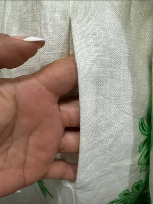 FARM RIO Women’s Midi Skirt White Green Floral Festival Linen Size Large thumbnail 10