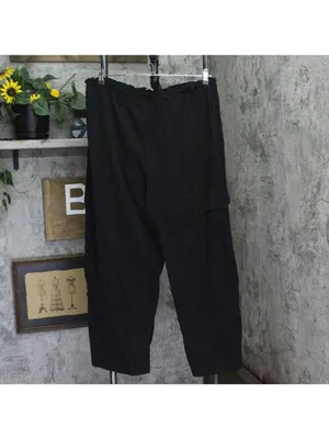 NWT Sanctuary Coastal Covers Crinkle Cotton Baggy Barrel Cargo Pants Black XL thumbnail 4
